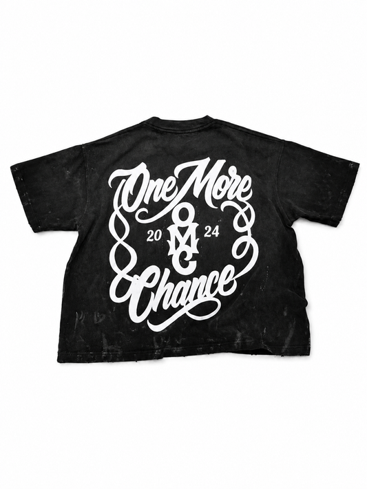 “OMC” Cropped Washed Tee